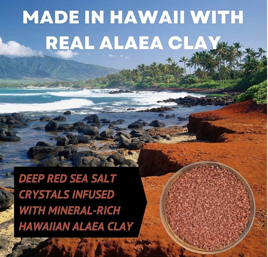 ❤️ Alaea Red Sea Salt Coarse Crystal Red Hawaiian Salt Add Color to Dish 5 oz