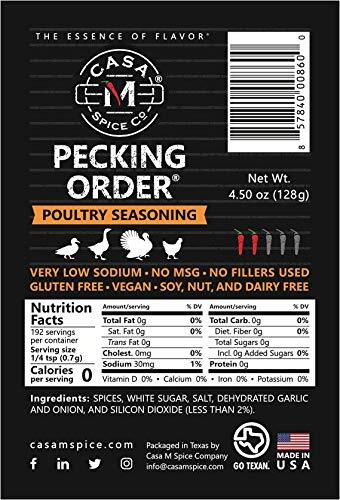 Casa M Spice Poultry Seasoning Shaker 4.5 oz (Pack Of 6)