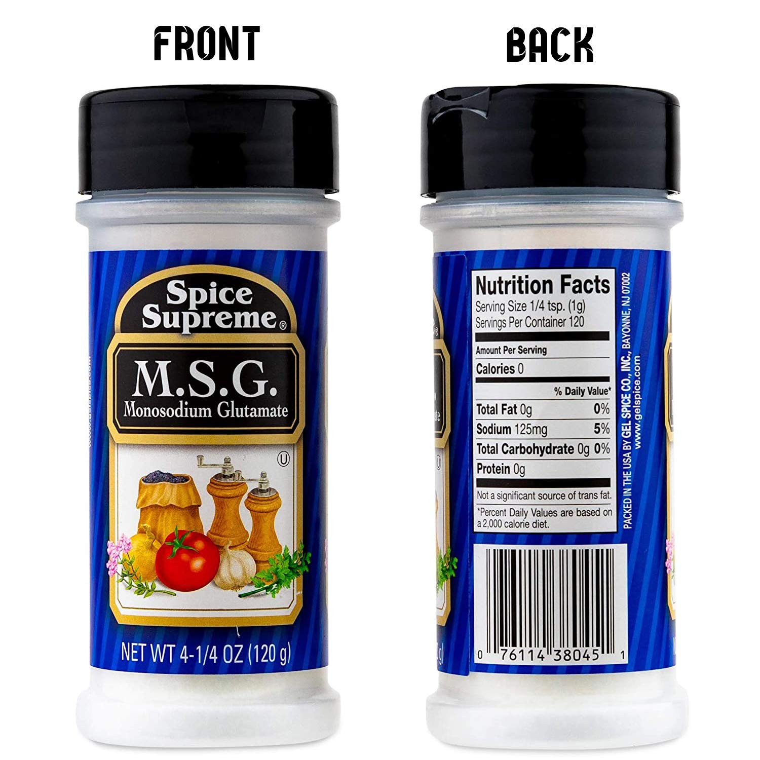 Spice Supreme M.S.G. Monosodium Glutamate, plastic 4.25 Ounce (Pack of 1)