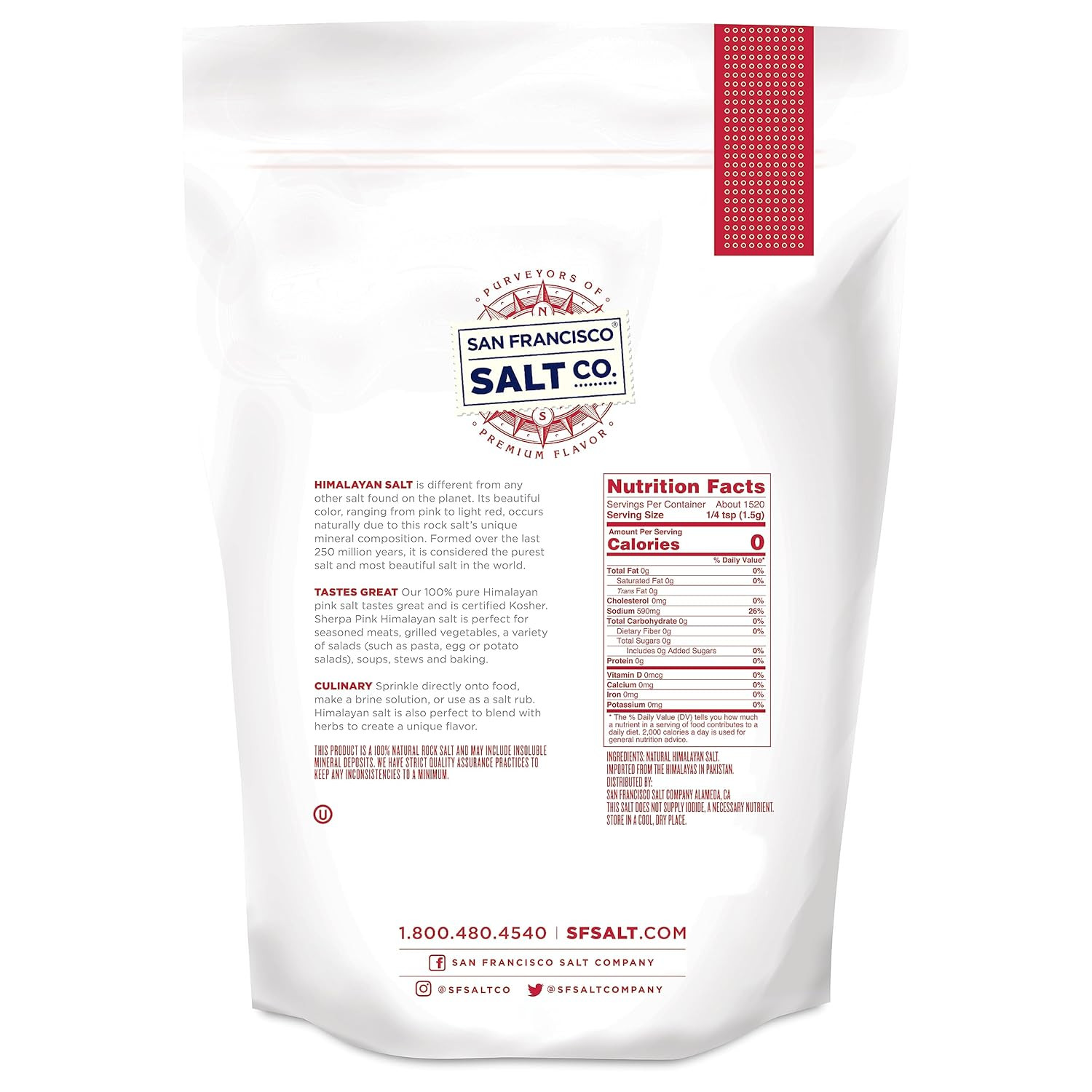 Himalayan Salt – Coarse Grain, 5 lbs. | All-Natural, Gluten-Free, No Additives |