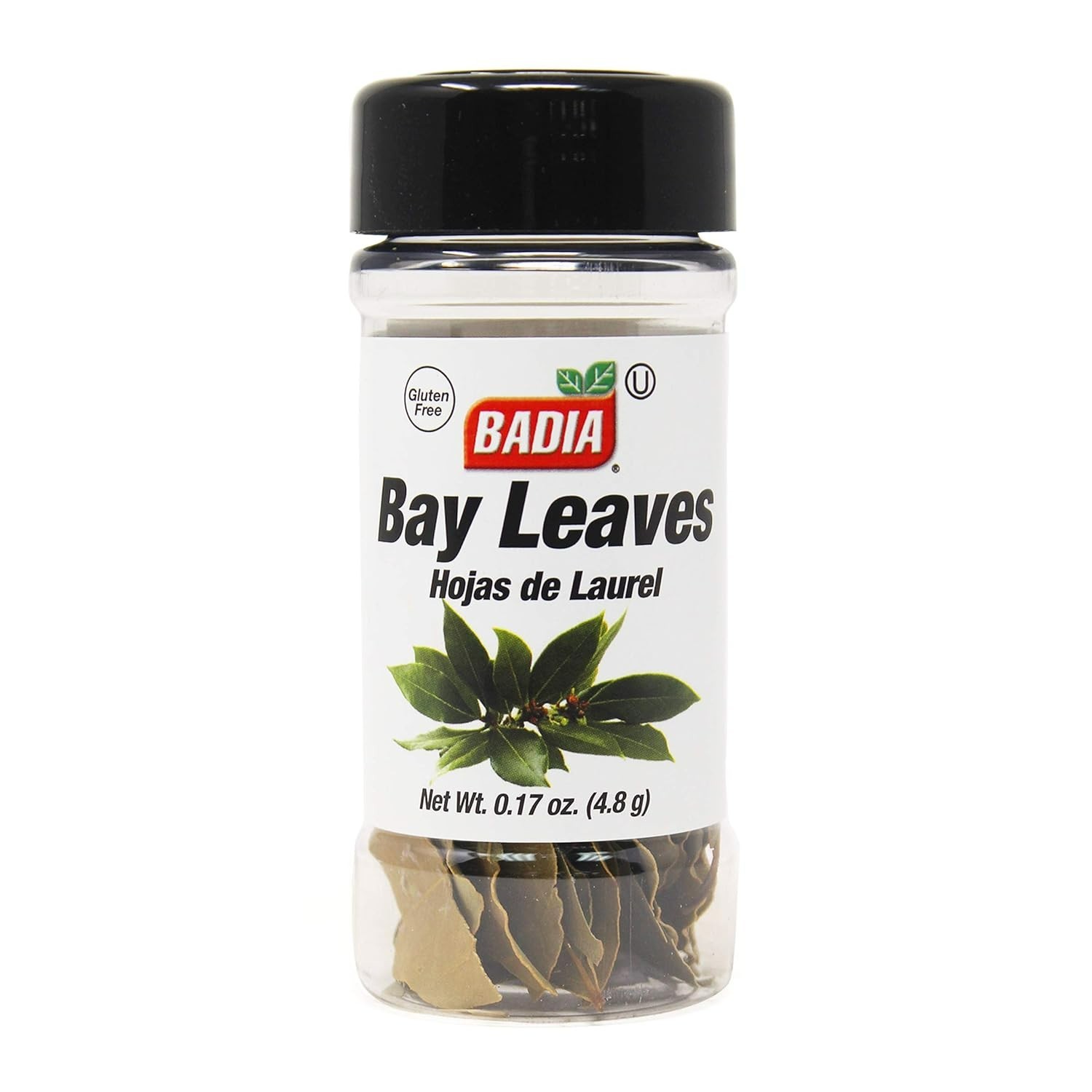 Badia® Whole Bay Leaves / Hojas de Laurel 0.17 oz Bottle Aromatic & Flavorful GF