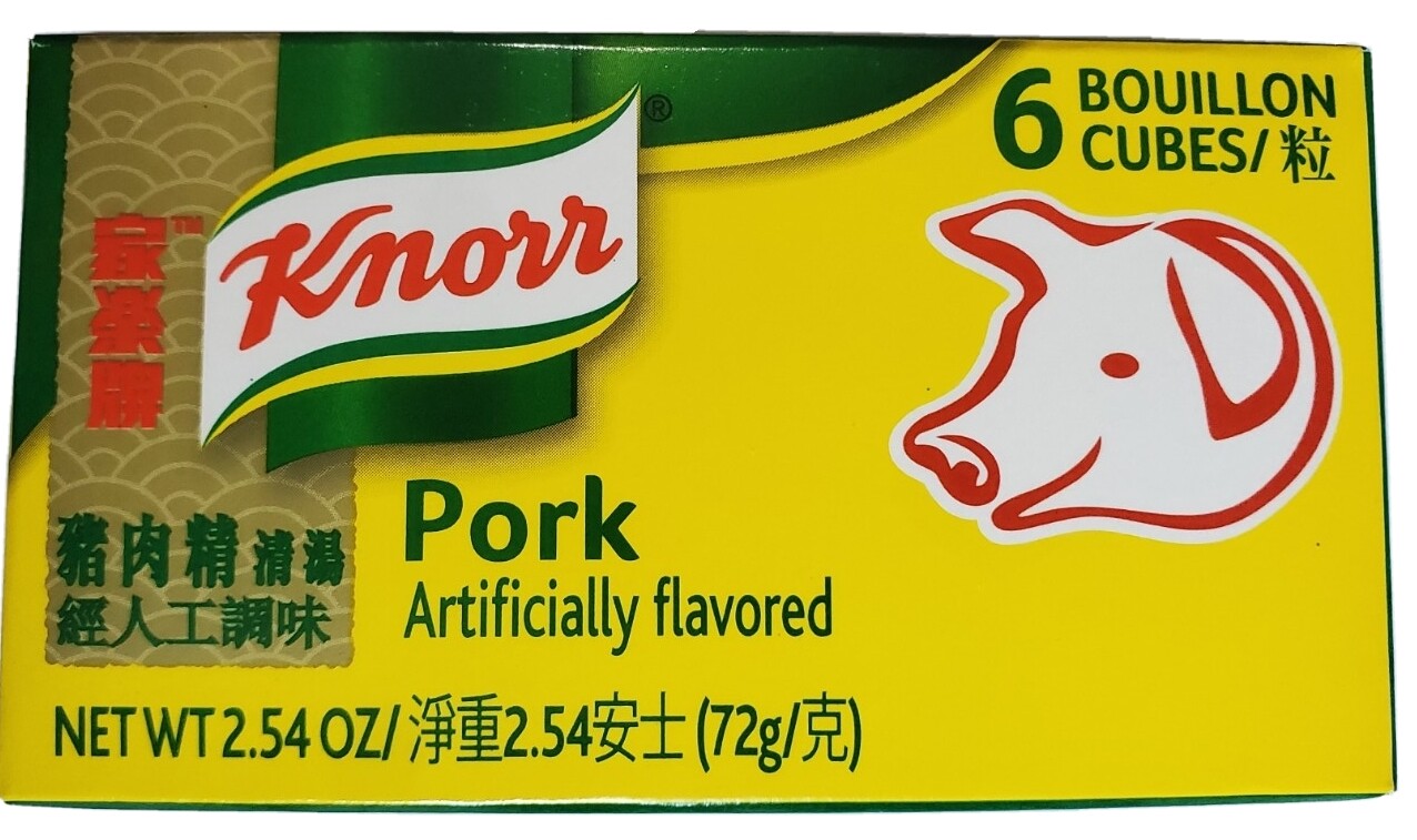 Knorr Pork flavor Bouillon 6 Cubes 2.2 oz (2 boxes)