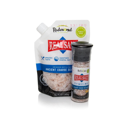 Redmond Real Sea Salt – Natural Unrefined Gluten Free, Coarse with…