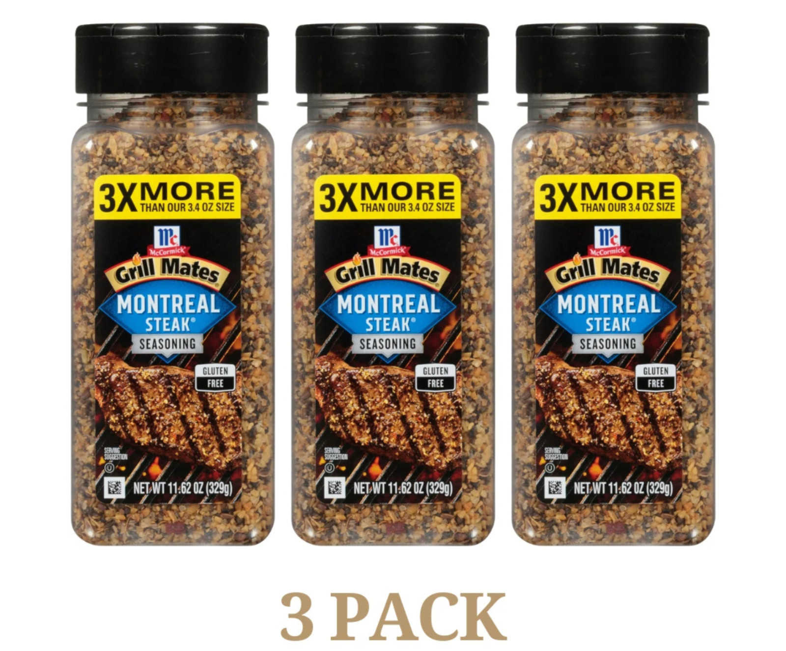 Mccormick Grill Mates Montreal Steak Seasoning 11.62 Oz (3 Pack)