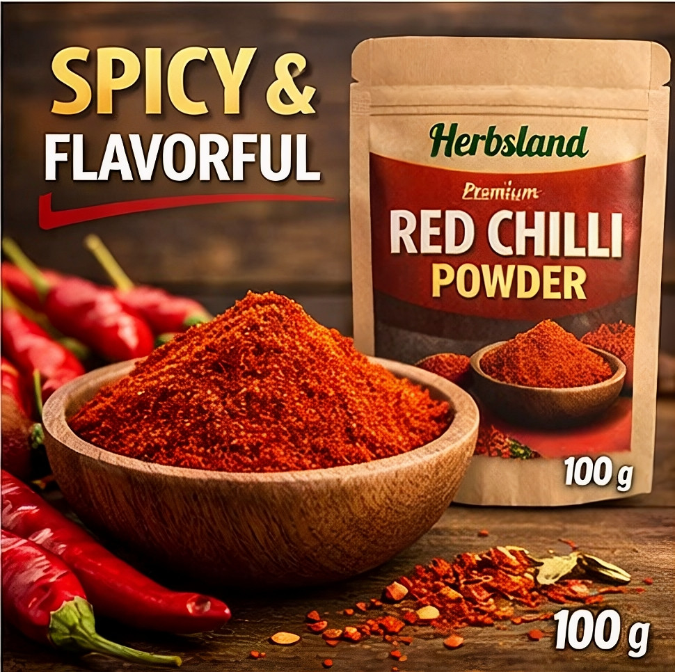 Chili Powder 100g – Pure Ground Chili Pepper Spice | Hot Cooking Seasoning