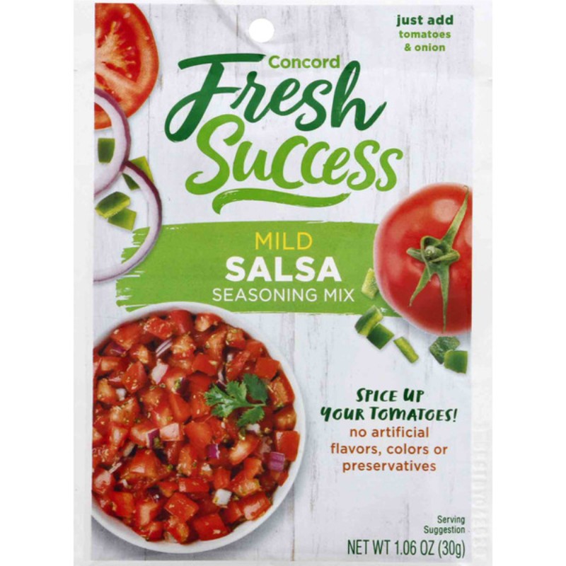 4x Concord Foods Salsa Seasoning Mix Mild Mexican Spice Gourmet Kitchen 1.06oz