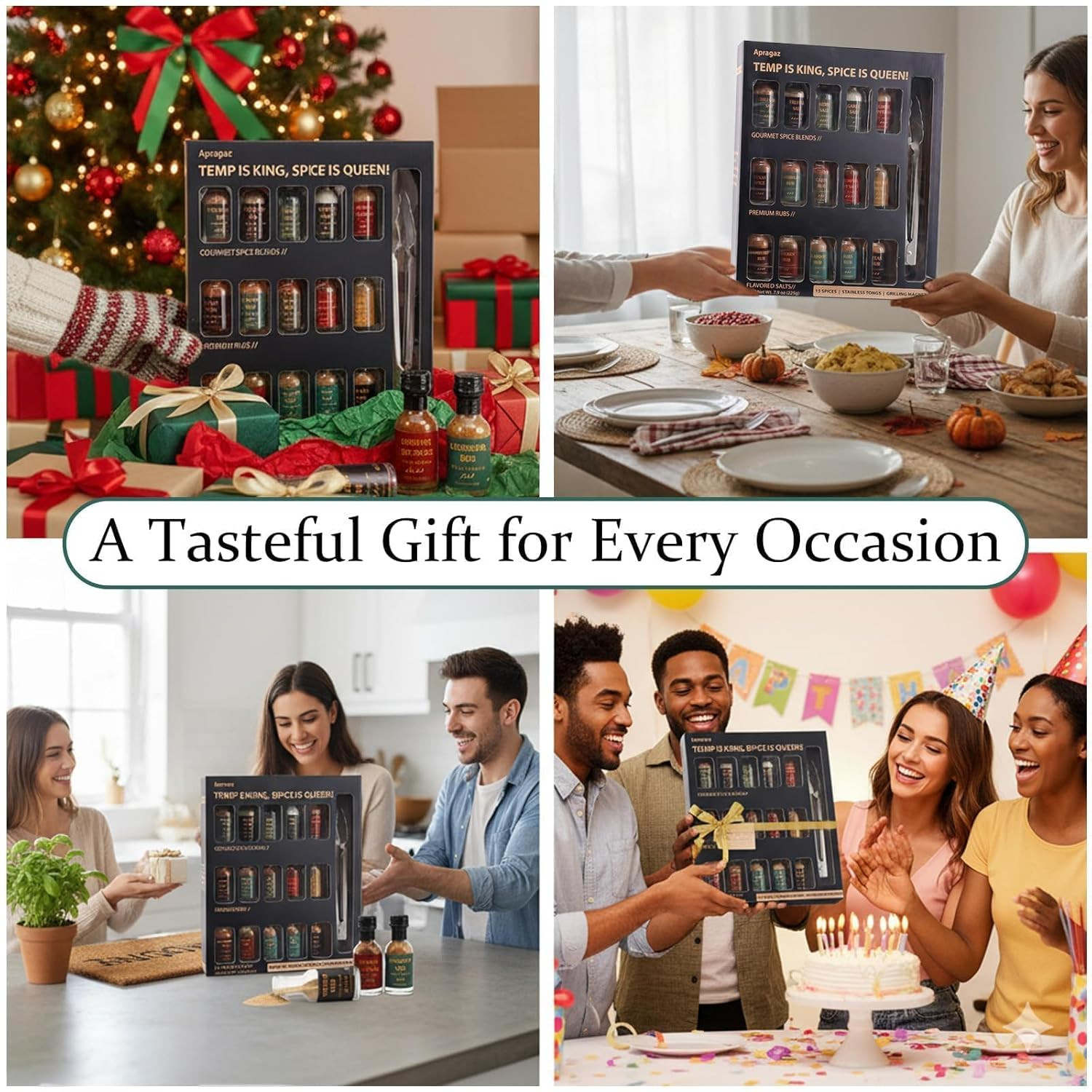 Grilling Seasoning Gift Set-15 Pack Unique Spices and Seasonings Sets for Men, A