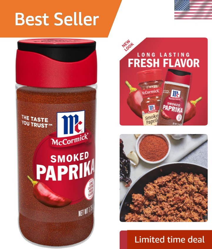 Versatile Smoked Paprika, 1.75 oz – Ideal for Seasonings and Garnishes