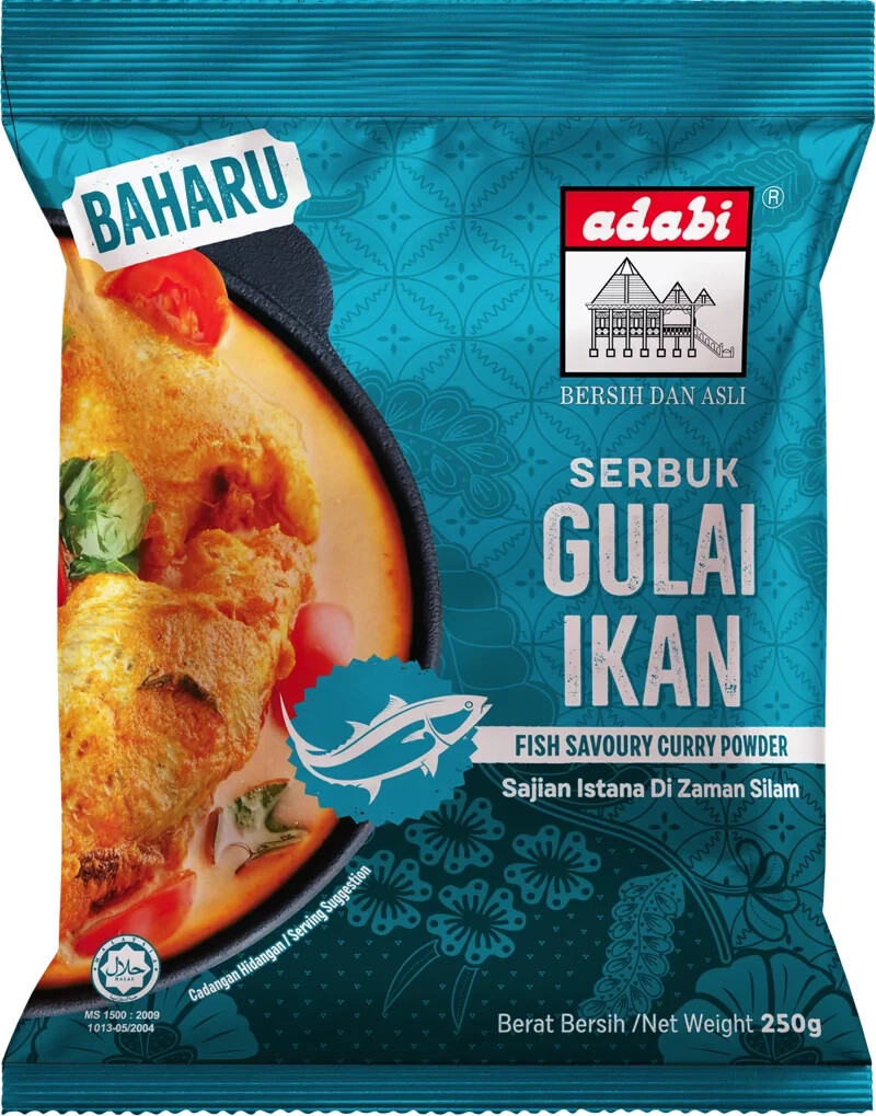 ADABI Fish Savoury Curry Powder (Rempah Gulai Ikan) 250gm – Halal Certified