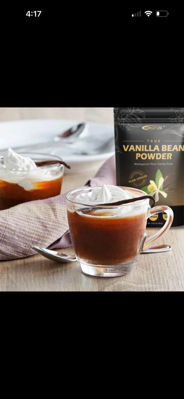 Lot of 2 Vanilla Bean Powder 3.53 Oz Pure Madagascar Flavor Gluten Free Vegan