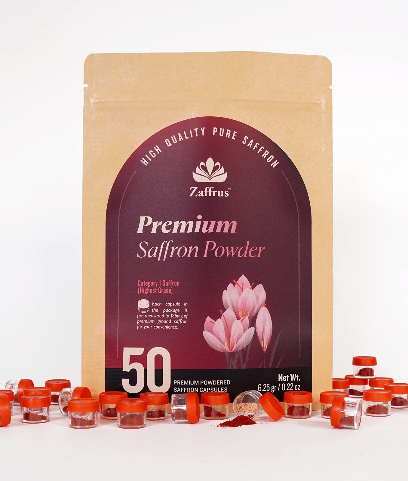 Premium Saffron Powder for Cooking & Specialty Drinks – 50 Pack (6.25g)