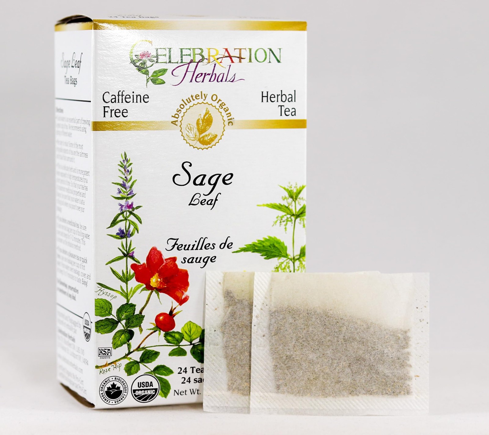 Celebration Herbals Sage Leaf Tea 24 Bags, Pack of 1 24 Count (Pack 1)
