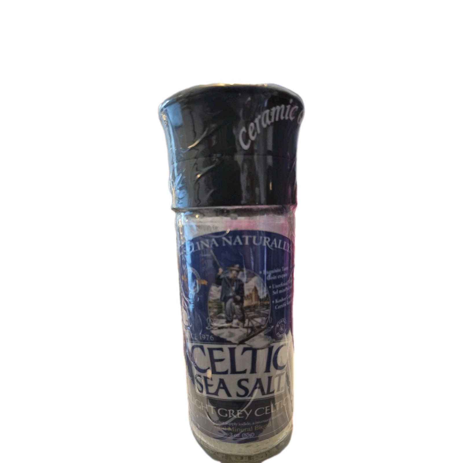 Celtic Sea Salt Light Grey Grinder 3oz – Natural Mineral Rich Salt