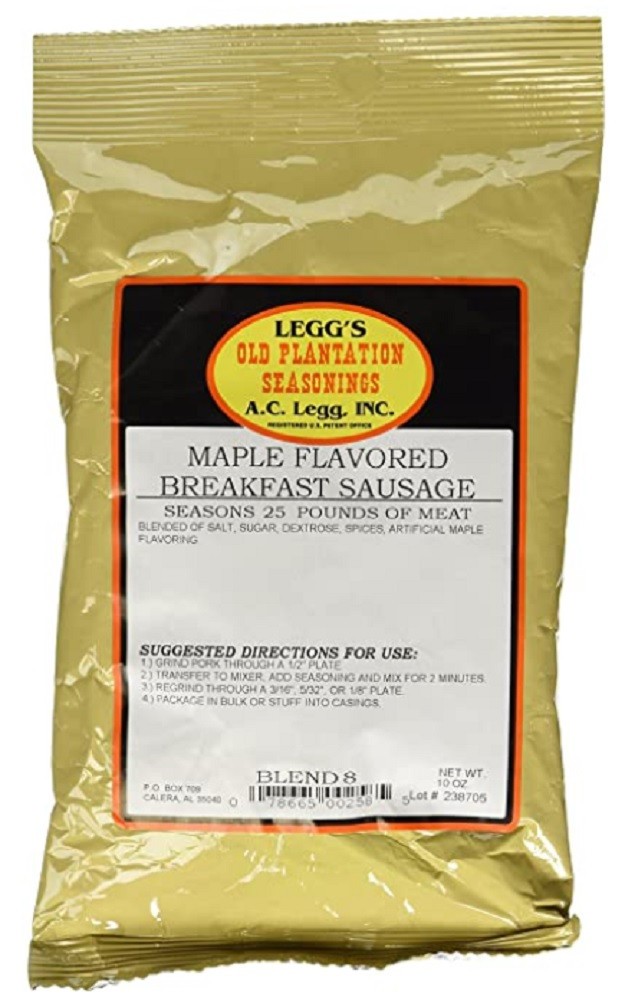 AC Leggs Maple Flavored Breakfast Sausage Seasoning Blend #8 – 10 oz Bag
