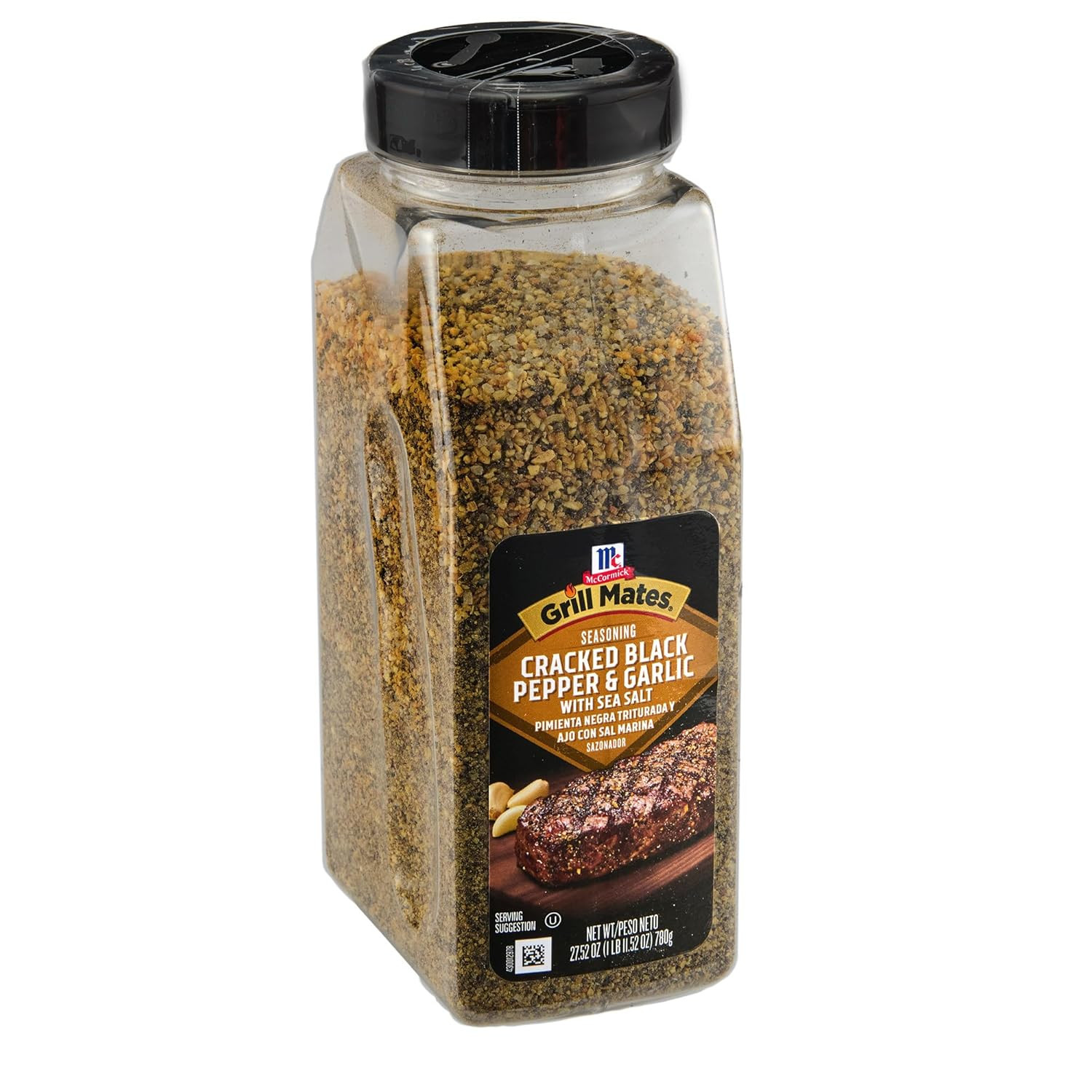 Mccormick Grill Mates Cracked Black Pepper & Garlic with Sea Salt Seasoning, 27.