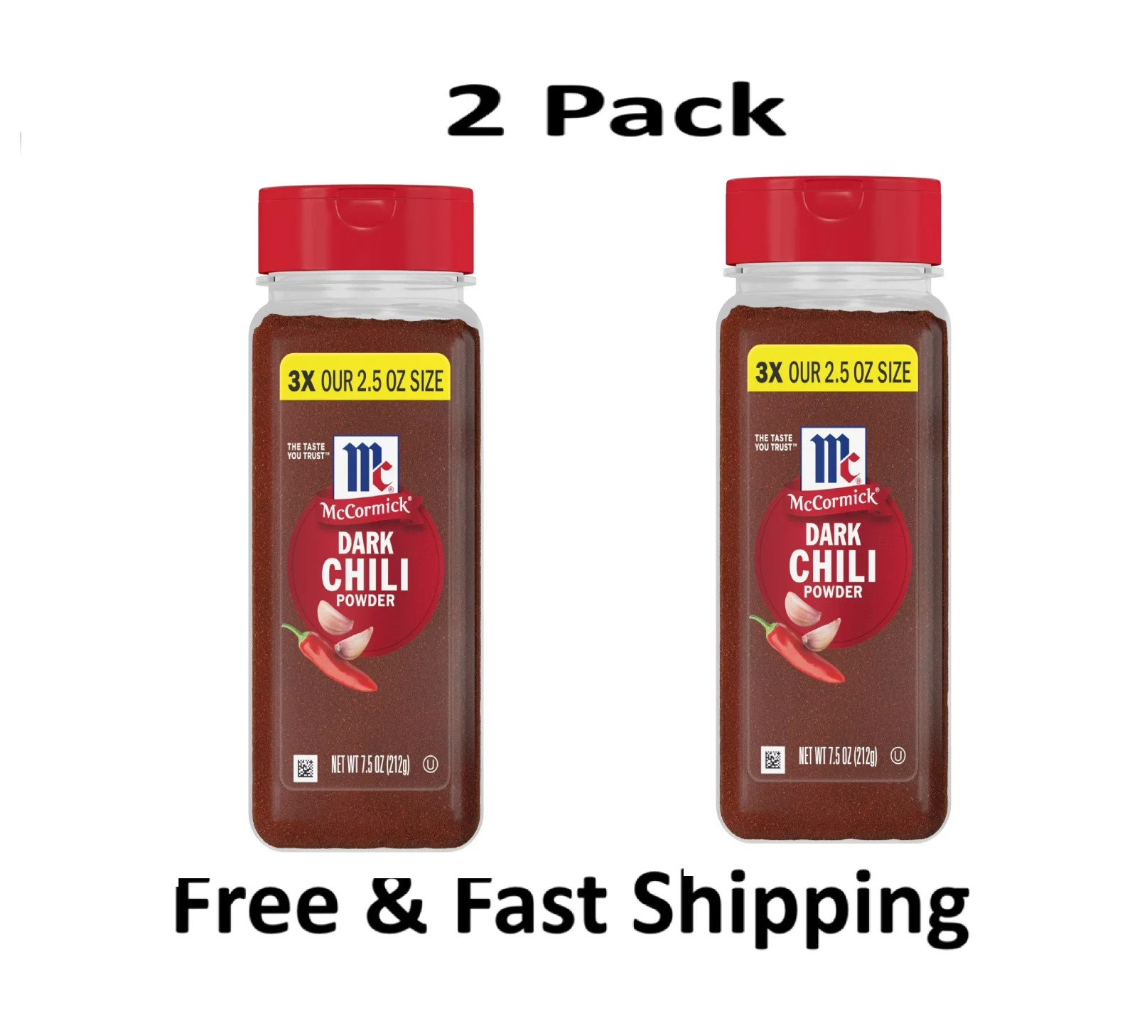 McCormick Dark chili Powder, 7.5 Oz….. 2 Pack