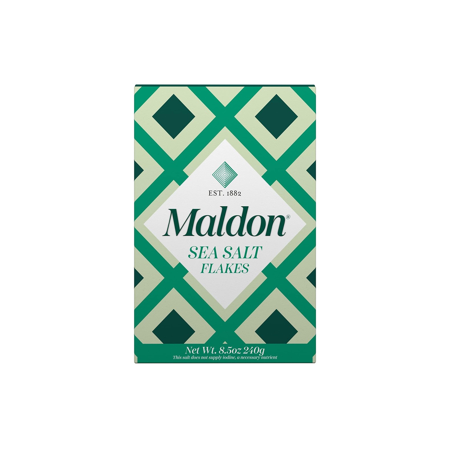 Maldon Salt, Sea Salt Flakes, 8.5 oz (240 g), Ounce (Pack of 1), White