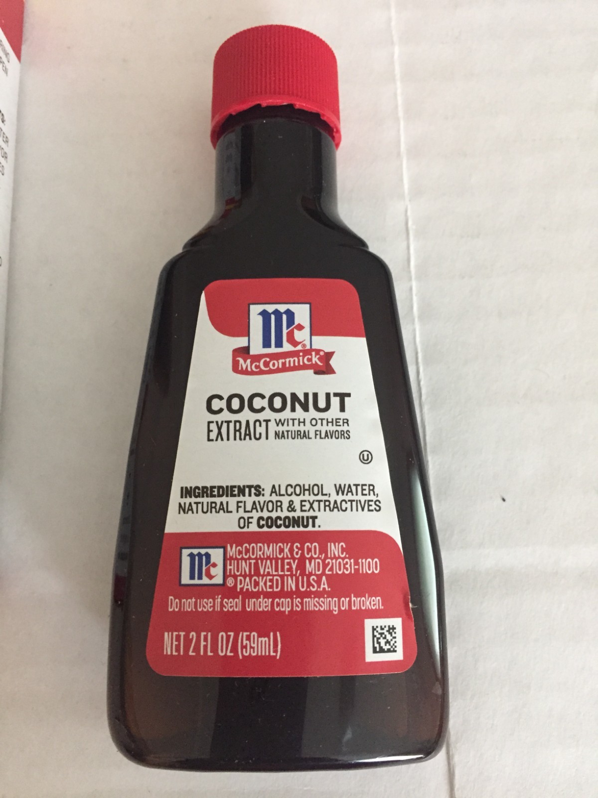 Lot of 6 McCormick Coconut Extract /w other natural flavor 2 oz Best by Mar 2027