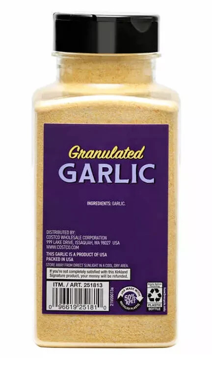 2 PACK Kirkland Signature Granulated Garlic Powder Seasoning Spice 18 OZ (510g)