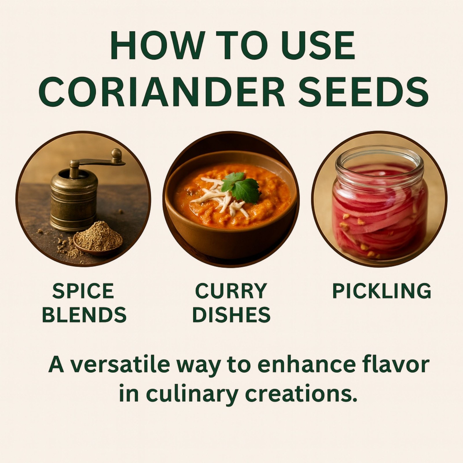Coriander Seeds Whole – 100% Natural Spice for Cooking & Seasoning – 12 oz