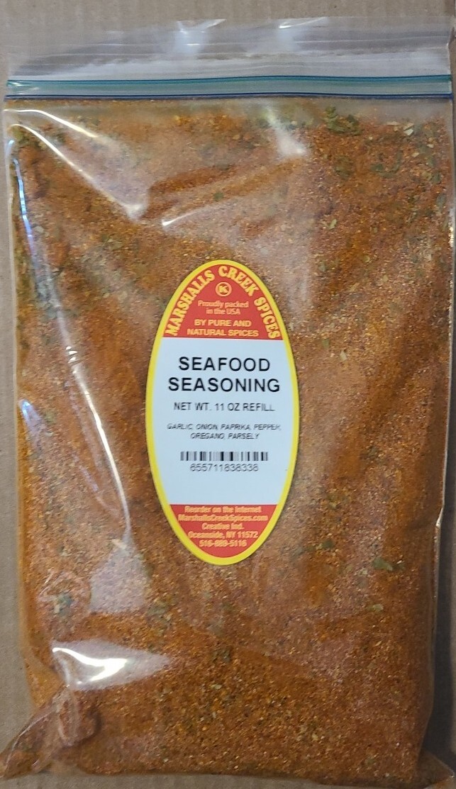 Marshalls Creek Spices SEAFOOD SEASONING – NO SALT – 11oz Refill – Lot of 2