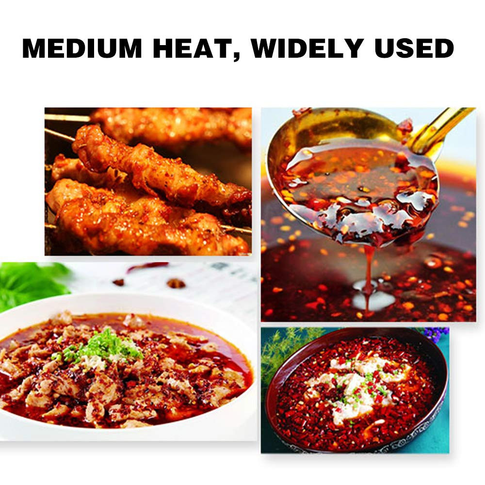 Authentic Sichuan Chili Flakes 8 Ounces, Medium Hot, Szechuan Crushed Red Pepper