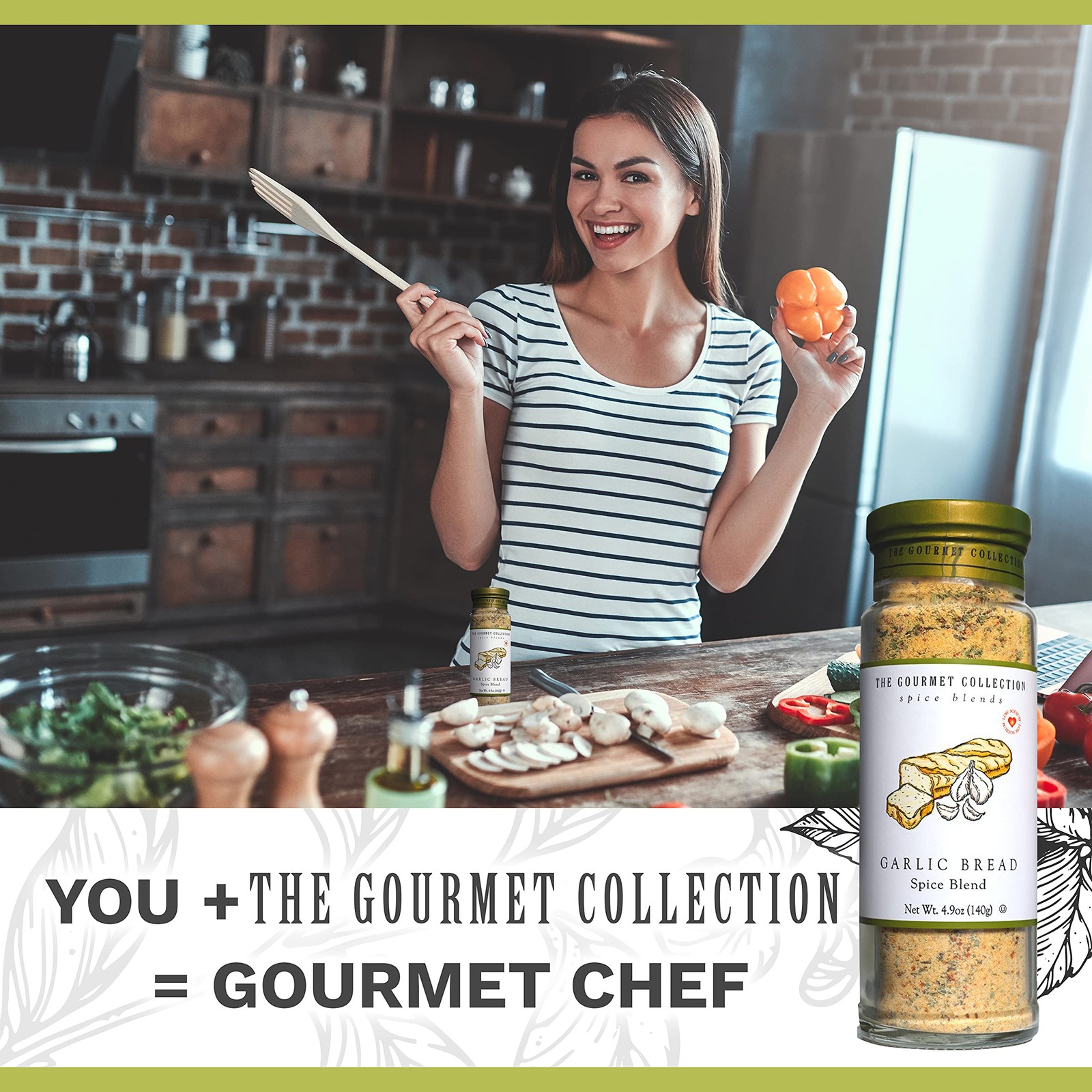 The Gourmet Collection Spice Blends Garlic Bread 4.9 Ounce (Pack of 1)