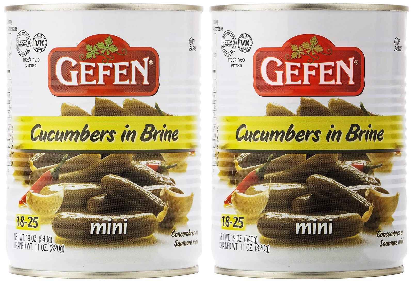 Mini Pickled Cucumber in Brine, 19oz (2 Pack)