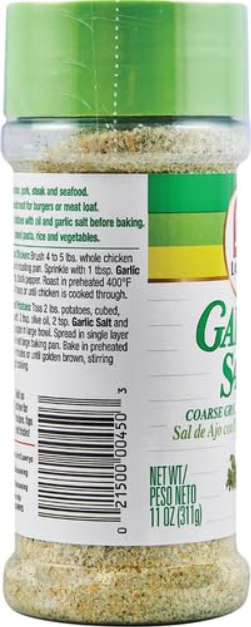 Lawry’s Garlic Salt, Coarse Ground with Parsley, N