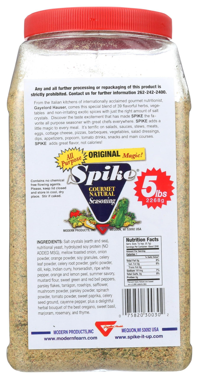 Spike Original Seasoning 5lb Bulk 80 Ounce (Pack of 1)