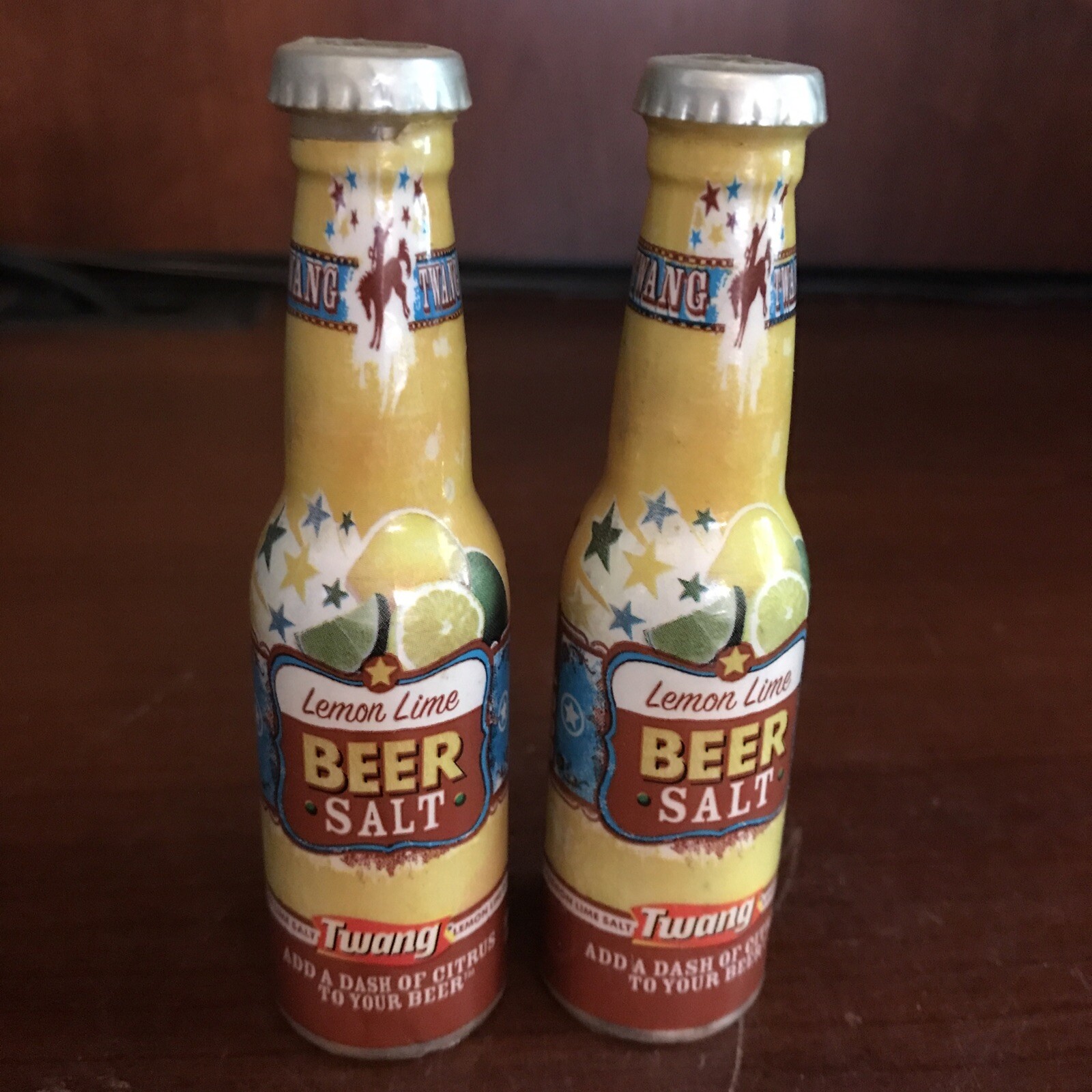 Twang Beer Salt, Lemon Lime Flavored, 1.4 oz Unopened 2 Bottles