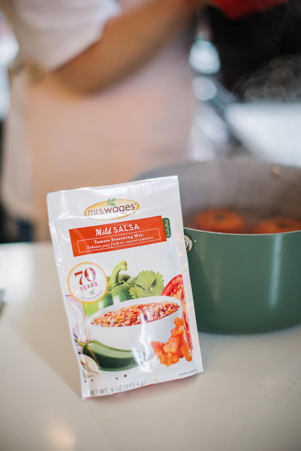 Mrs. Wages Mild Salsa Canning Mix, Easy-To-Use, Simple Homemade Salsa, Mild Spic