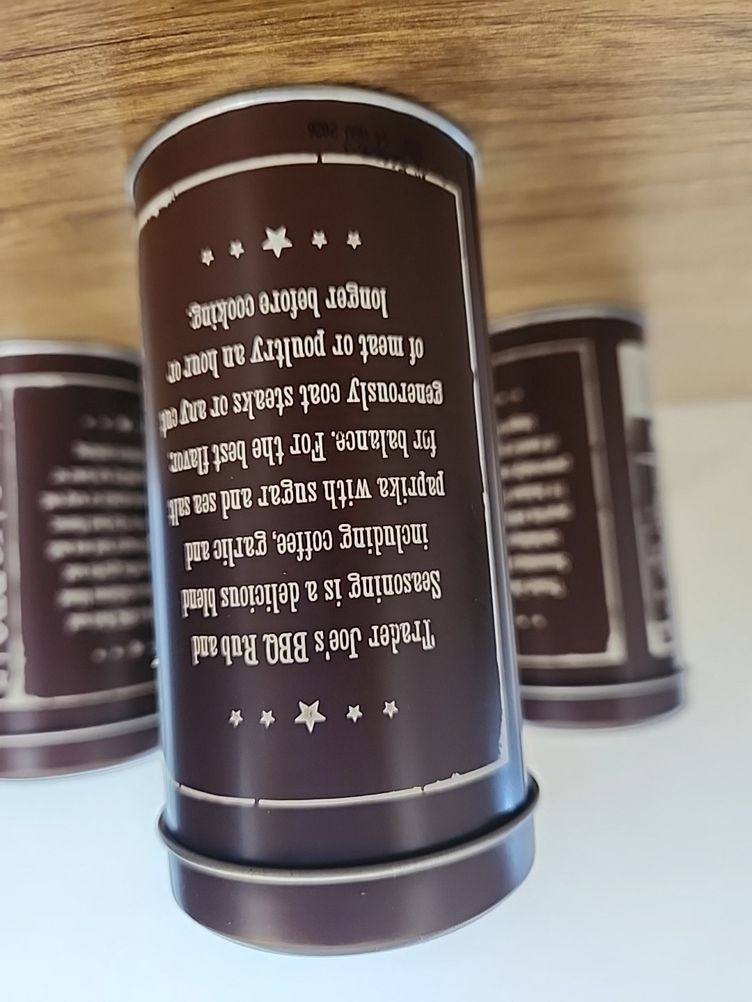4 Pack Trader Joe’s BBQ Rub & Seasoning with Coffee Garlic 3.5 oz Shaker Tin Can