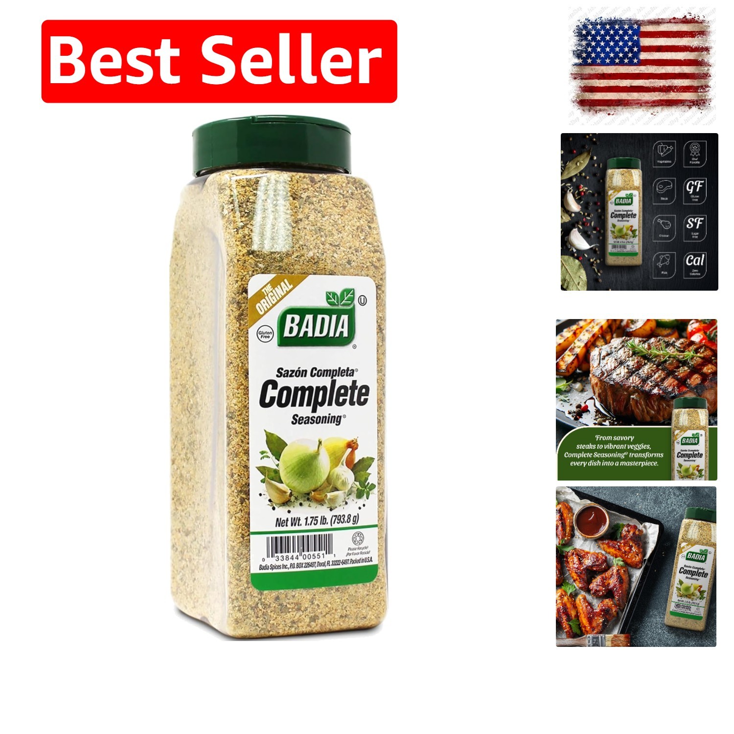 Complete Seasoning, 28oz – All-Purpose Spice Blend of Garlic, Onion, Salt, Pe…
