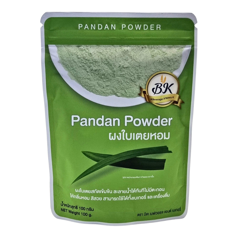 Pandan Powder Natural Aroma for Bakery Dessert Drinks Beverages BK Brand 100g