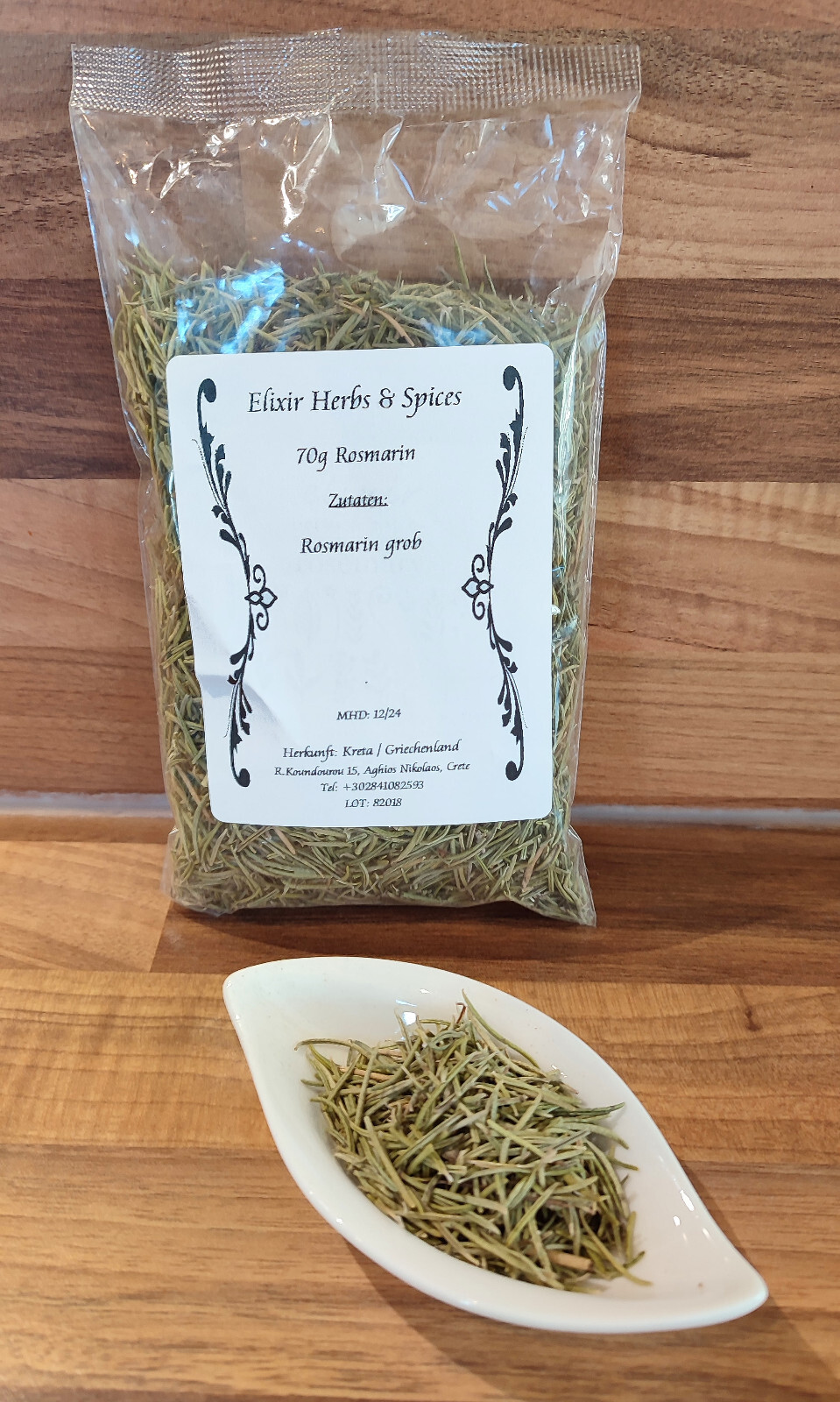 Greek Spice Set 70G Rosemary And 50G Marjoram By Elixir Herbs 160G #58