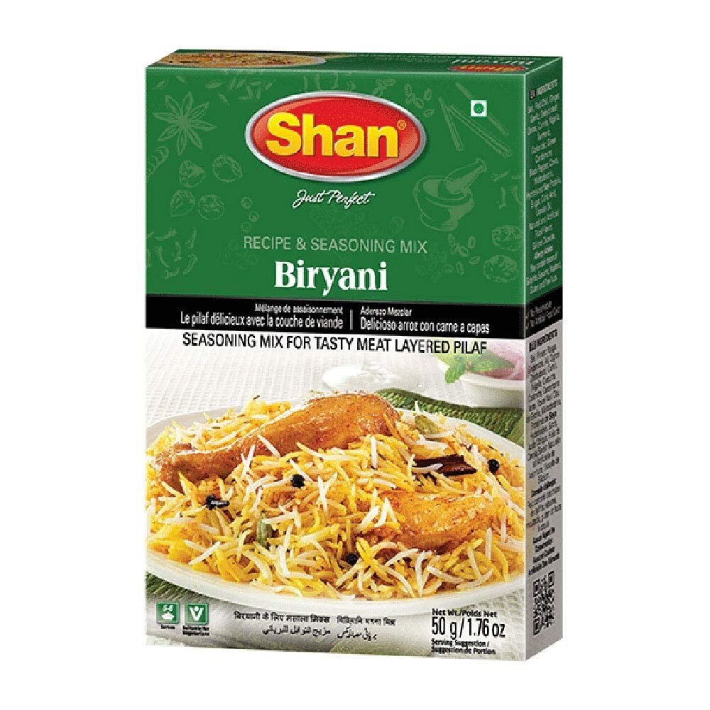 Shan Biryani Recipe and Seasoning Mix 2.11 oz (60g) – Spice Powder (6 Pack)