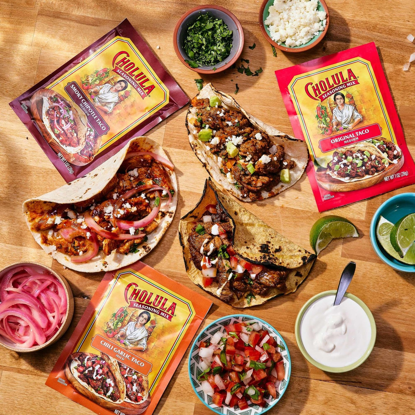 Chili Garlic Taco Seasoning Mix, 1 oz (Pack of 12)