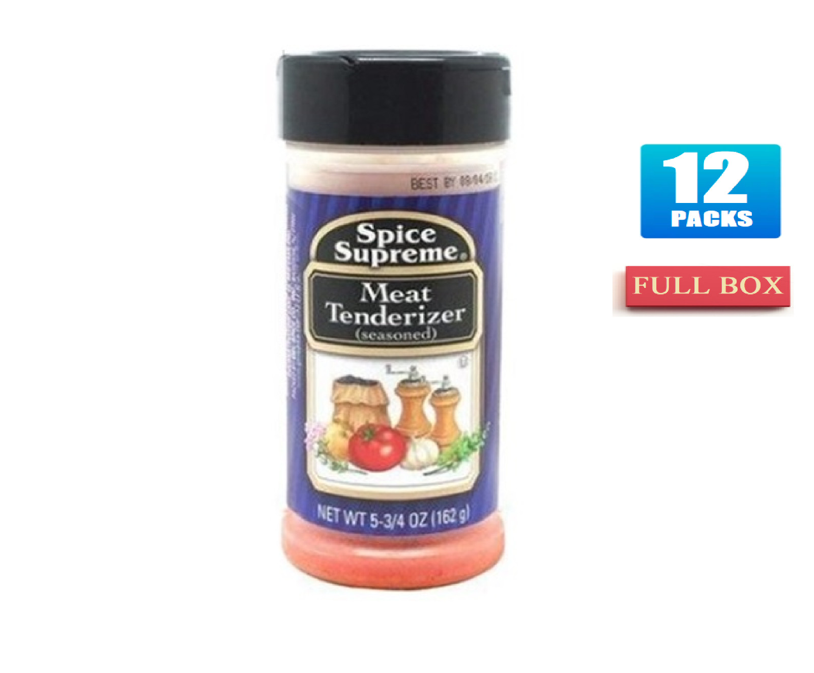 12x Packs Spice Supreme Meat Tenderizer, Seasoned – 5.75oz Each