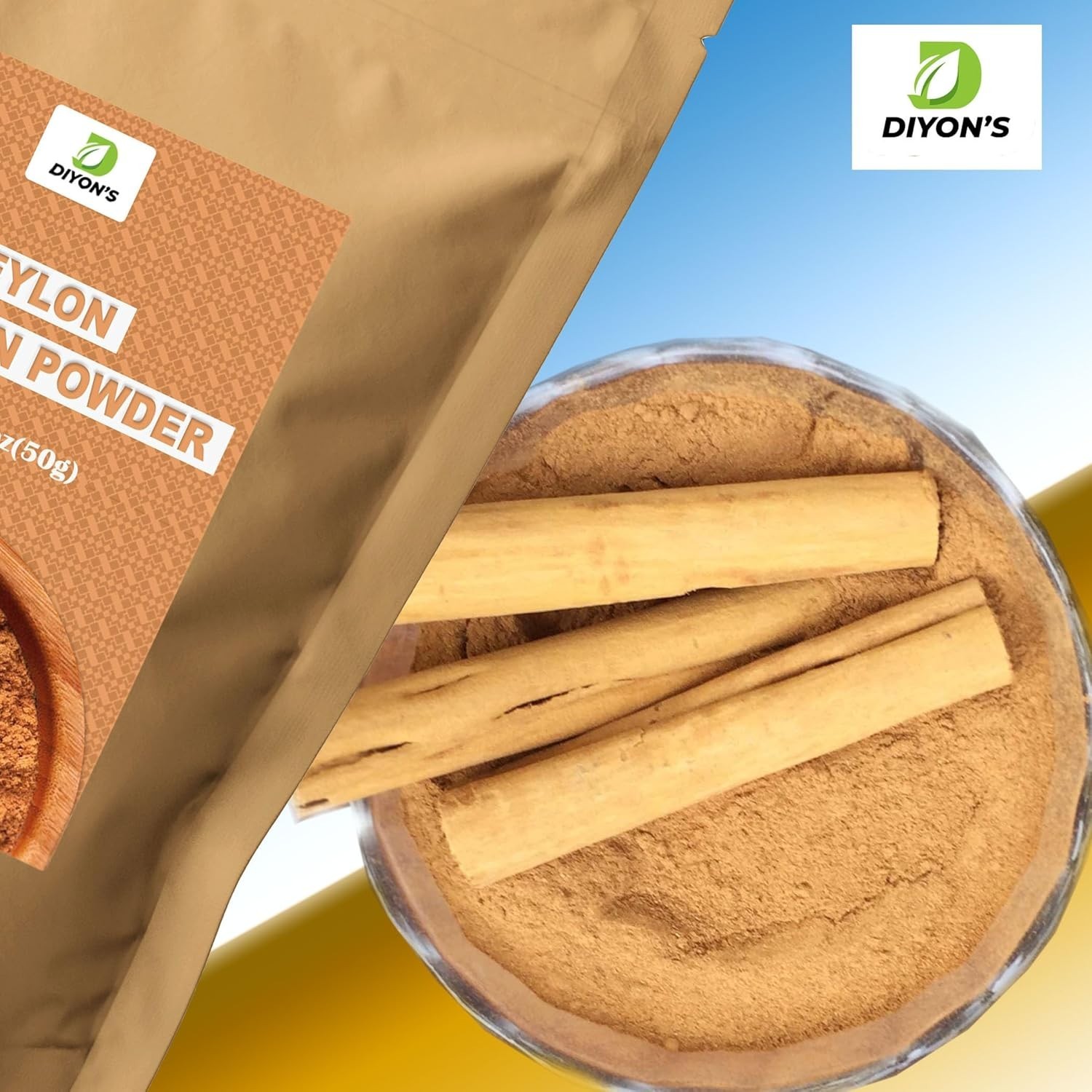 Ceylon Cinnamon Powder 1.7oz – 100% Pure Low Coumarin for Health & Flavor