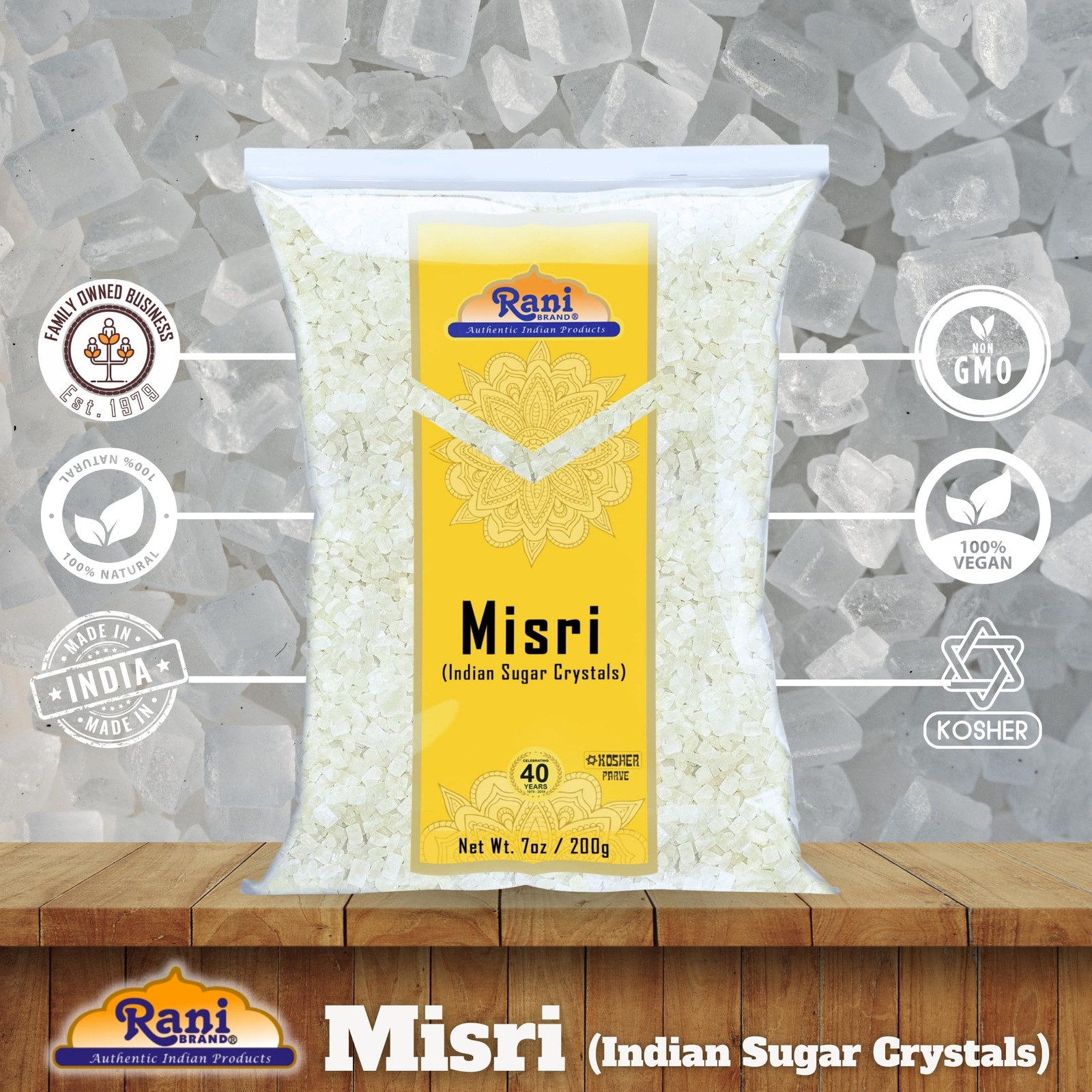 Rani Misri (India Sugar Crystals) 7oz (200g)