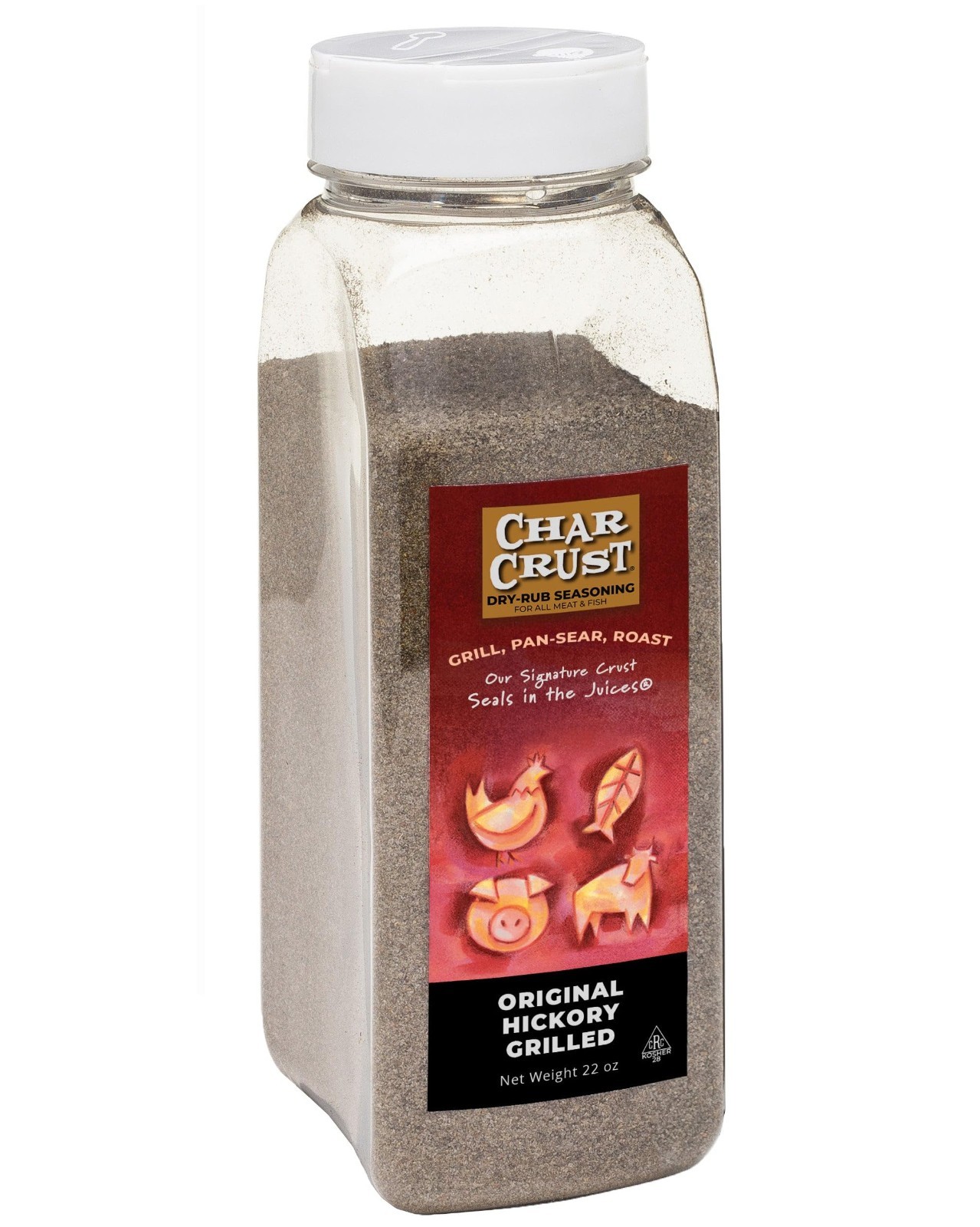 All-in-One Dry Rub Seasoning for Steaks, Burgers, Ribs & Tuna – 22 oz, Hickory F