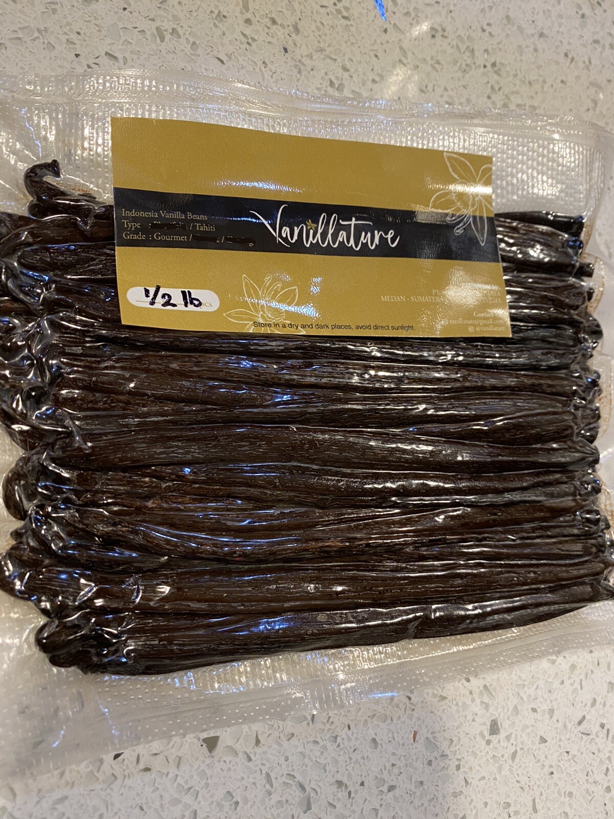 1/2 lb Tahitian Vanilla Beans Grade A For Baking, Vanilla Extract Best Quality