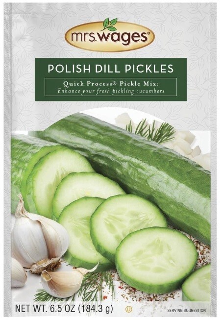 Mrs. Wages Polish Dill Pickles Quick Process Mix, 6.5 oz (3 Packets)