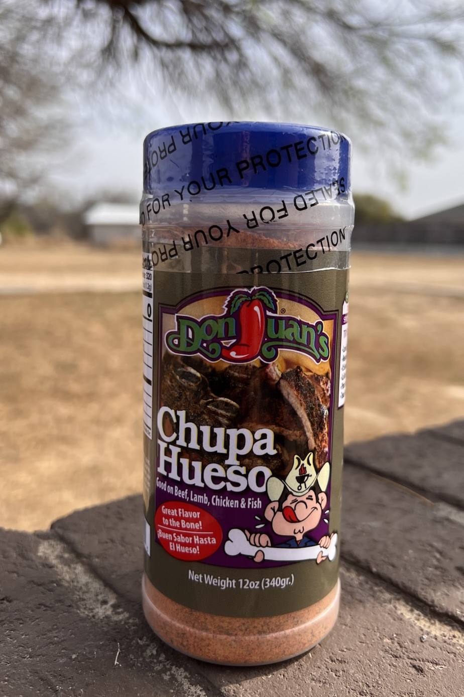 1- BIG DON JUAN’S CHUPA HUESO SEASONING FOR MEATS CHICKEN FISH LAMB 12 oz TEXAS