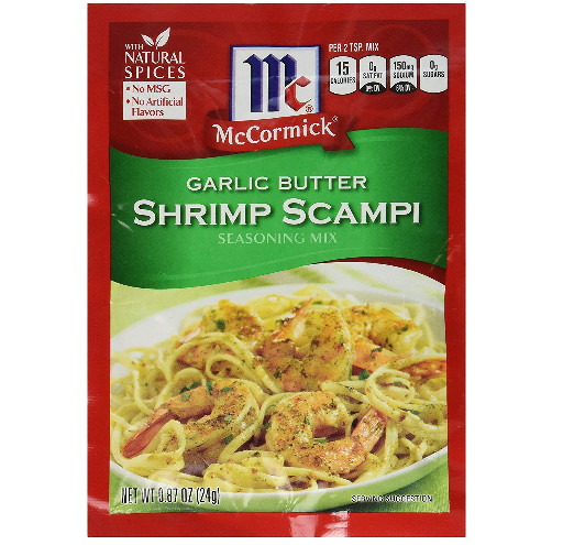 McCormick Garlic Butter Shrimp Scampi Seasoning Mix (Pack of 2) 87 oz Packets