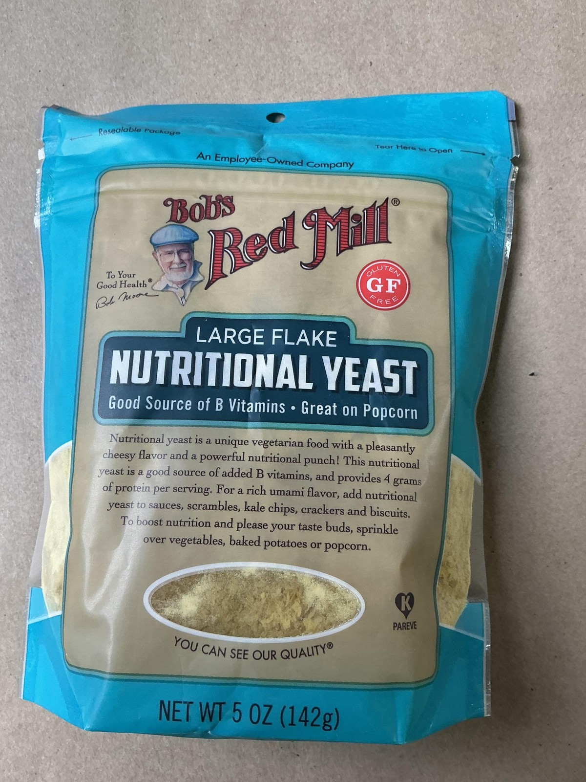 Lot Of 4 Bobs Red Mill Nutritional Yeast Large Flake Gluten Free 5 Oz Bags New
