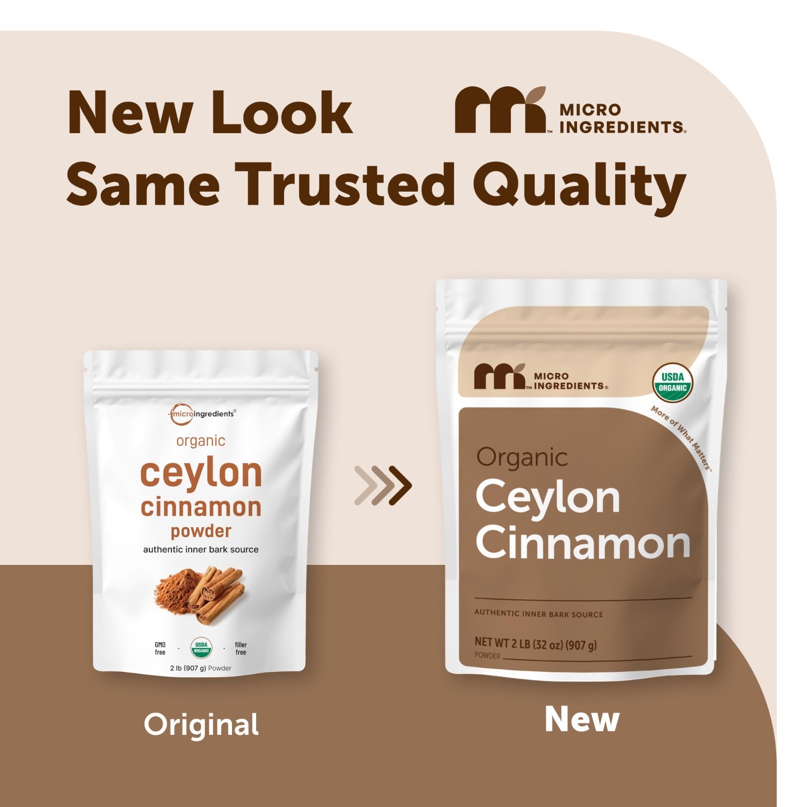Organic Ceylon Cinnamon Powder 2 lb – Sweet Earthy Flavor for Baking & Cooking,