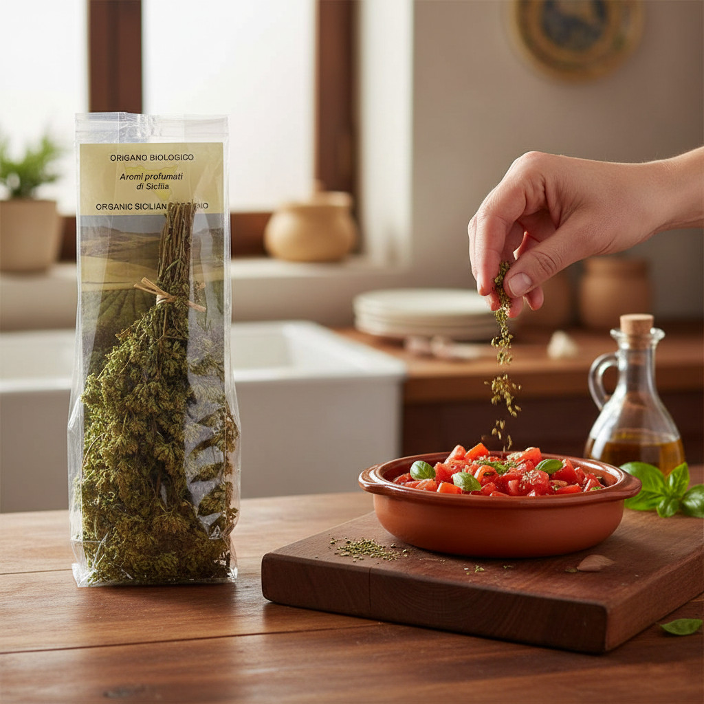 Wild Sicilian Oregano Bunch – Authentic Italian Dried Herb – 0.88 oz