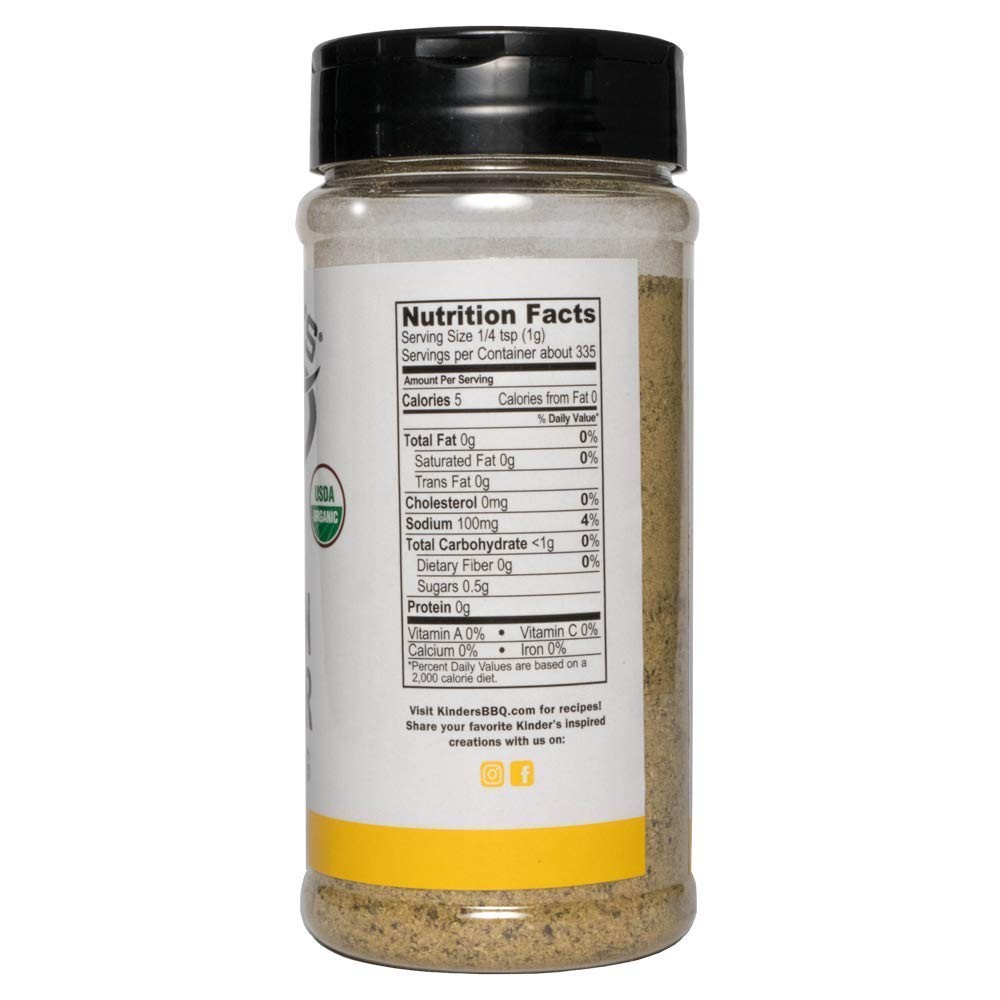 Kinder’s Organic Lemon Pepper Seasoning, 11.8 OZ, One pack
